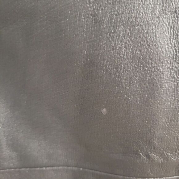 Vintage Forenza Size 16 Leather Pants Silver Cigarette High Rise Disco - Picture 9 of 11